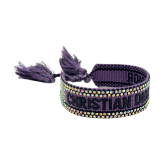 Dior Mor Taşlı İthal İp Bileklik 