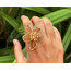 Tasarım Flower Crystal Yüzük