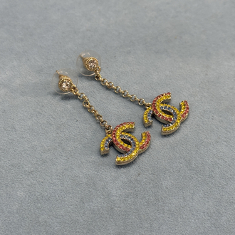CC Colorful Dangle İthal Küpe