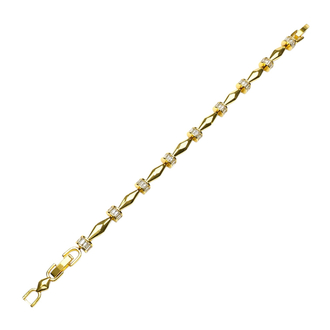 Gold Taş Detaylı 14K Bileklik 