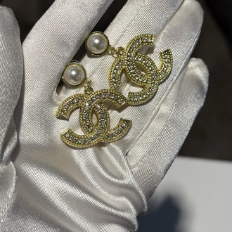 İnci Detaylı Gold CC İthal Küpe