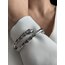 3 Sıralı Serpenti Silver Kelepçe Bileklik 
