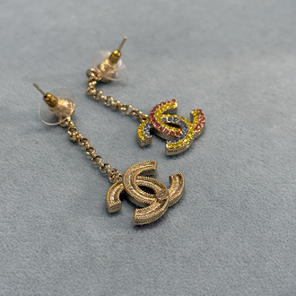 CC Colorful Dangle İthal Küpe