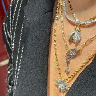 Zirkon Taşlı Uğur Böceği 14K Kolye
