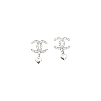 CC Heart Silver İthal Küpe