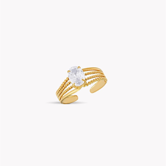 Oval Design Gold Yüzük 