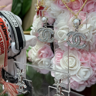 CC Sallantılı Silver Star Küpe