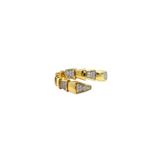 Gold Silver Zirkon Serpenti Yüzük