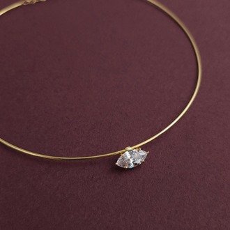 Damla Taşlı Choker Kolye