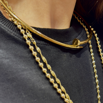 Cartier Damgalı Çivi Choker Kolye