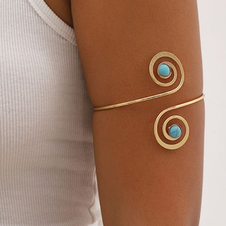 Spiral Mavi Taşlı Pazu Bileklik 