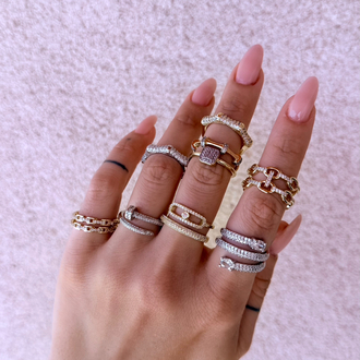 Çivi Model Zirkon Silver Yüzük