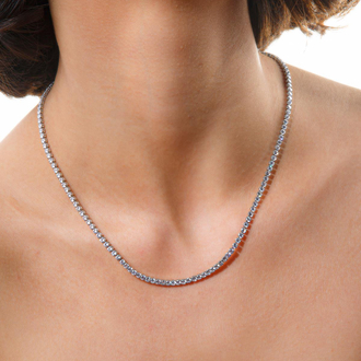 2.5mm Silver Dönmeyen Su Yolu Kolye