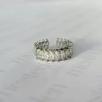 Ayarlanabilir Zirkon Taşlı Silver Yüzük
