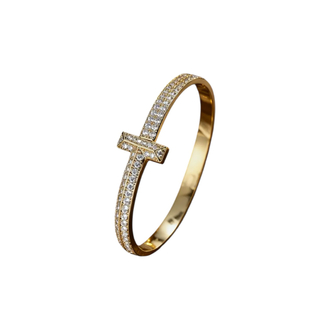 T Gold Zirkon Kelepçe