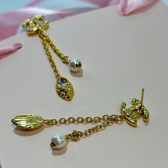 CC Pearl Details Pendant Küpe