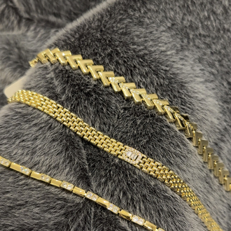 14K Gold Şerit Bileklik 