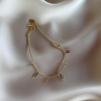 14K Zirkon Sallantılı Halhal