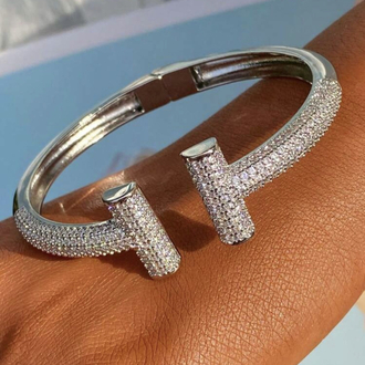 Marka Model Silver Zirkon Kelepçe 