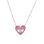 Rose Gold - Purple Eye Kalp Kolye