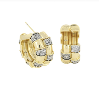 Mers Design Zirkon Gold Halka Küpe