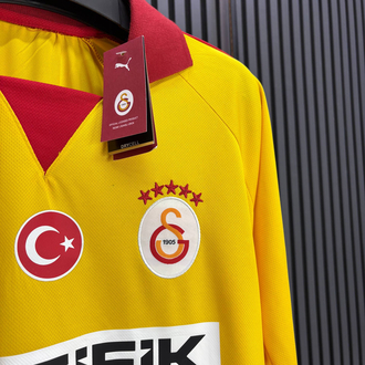 Galatasaray Sarı Retro Uzun Kollu Forma (Premium Seri)