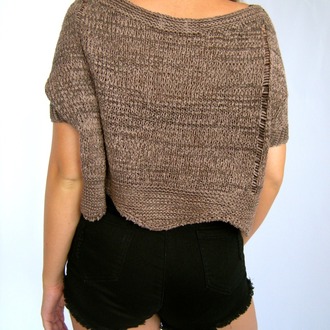 kahve zigzag crop