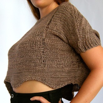 kahve zigzag crop