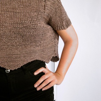kahve zigzag crop