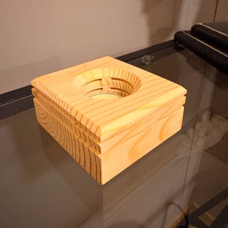 Masif Çam El Yapımı Tealight Mumluk