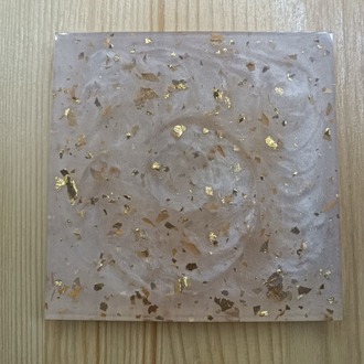 El Yapımı Kare Epoksi Bardak Altlığı Takımı
