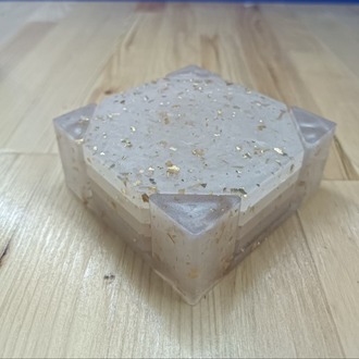 El Yapımı Sekizgen Epoksi Bardak Altlığı Takımı