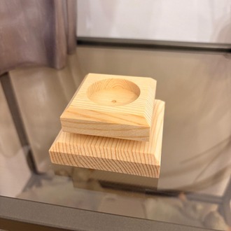 Masif Çam El Yapımı Tealight Mumluk