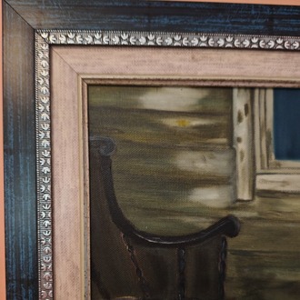 “Küçük Bekçi ve Dostu” - Azize Rodoplu - 35x50 Yağlı Boya Tablo - 2013