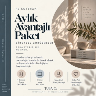 Bireysel Psikoterapi Seansı | Avantajlı Paket 