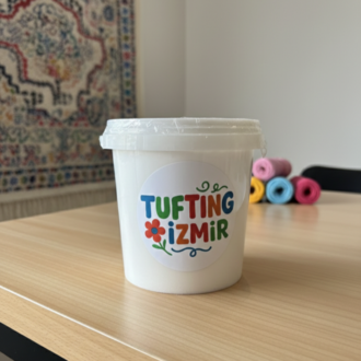 Tufting & Punch Tutkalı – Su Bazlı Şeffaf Halı Yapıştırıcısı (1 KG)