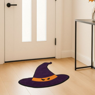El Yapımı Cadı Şapkası Halı – Spooky Göz Detaylı Halloween Dekor
