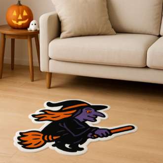El Yapımı Cadı Şapkalı Halı – Spooky Eyes Detaylı Halloween Dekor