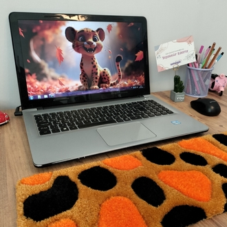 Leopar Desenli Tufting Klavye Halısı✨