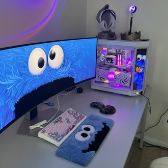 Cookie Monster Keyboard Rug