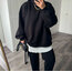 Oversize 3 iplik takım Siyah