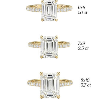 2.5CT | EMERALD CUT ETERNİTY YÜZÜK