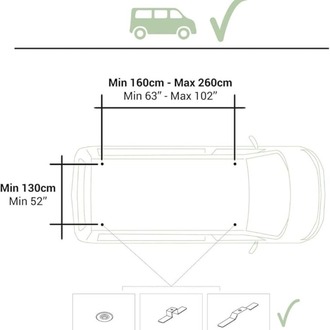 VAN 500 Fresh & Black 2 kişilik çatı çadırı