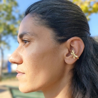 Yusufçuk Böceği Ear Cuff Kıkırdak Küpesi