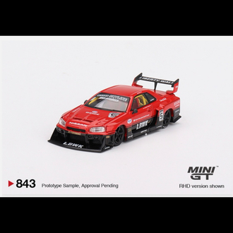 Mini Gt 843-Nissan LB-ER34 Super Silhouette SKYLINE Red/Black