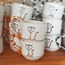 Kedi Desen Tasarım El Yapımı Seramik Kahve Kulplu Mug/Kupa/Bardak