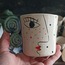 Kadın Yüzü Tasarım Beyaz El Yapımı Seramik Kahve Kulplu Mug/Kupa/Bardak