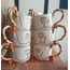 Kedi Desen Tasarım El Yapımı Seramik Kahve Kulplu Mug/Kupa/Bardak