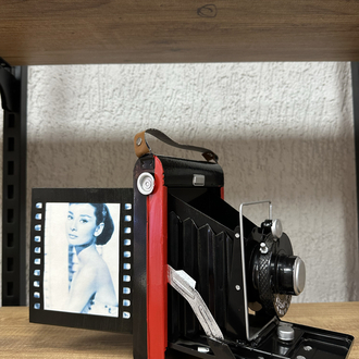 Kodak katlanır fotoğraf makinesi metal biblo