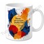 Soyut Sanat Temalı Baskılı Kupa Bardak Hediye Porselen Mug Sanatsal Tasarım